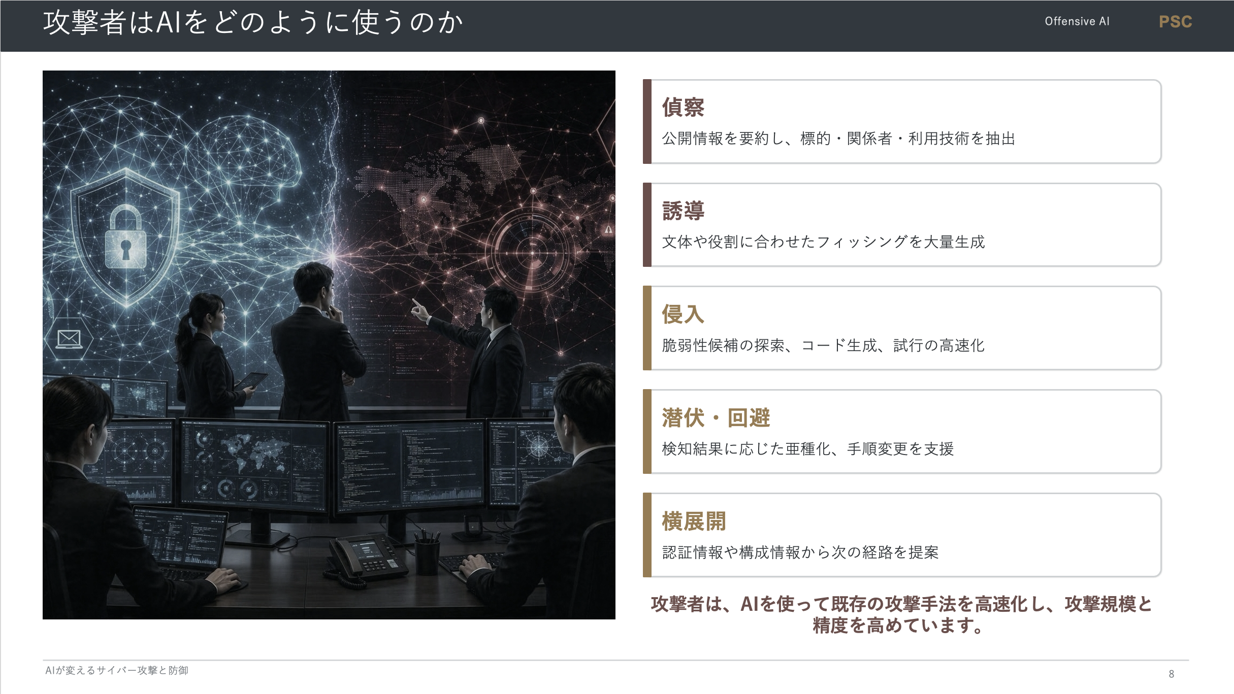 写真01: 【SAJ主催】当社取締役の坂江が副委員長を務めるサイバーセキュリティ委員会にて「AI SECURITYセミナー」を実施。